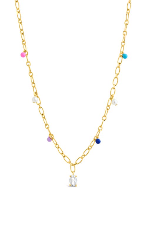 Sterling Forever Ula Charm Necklace In Gold