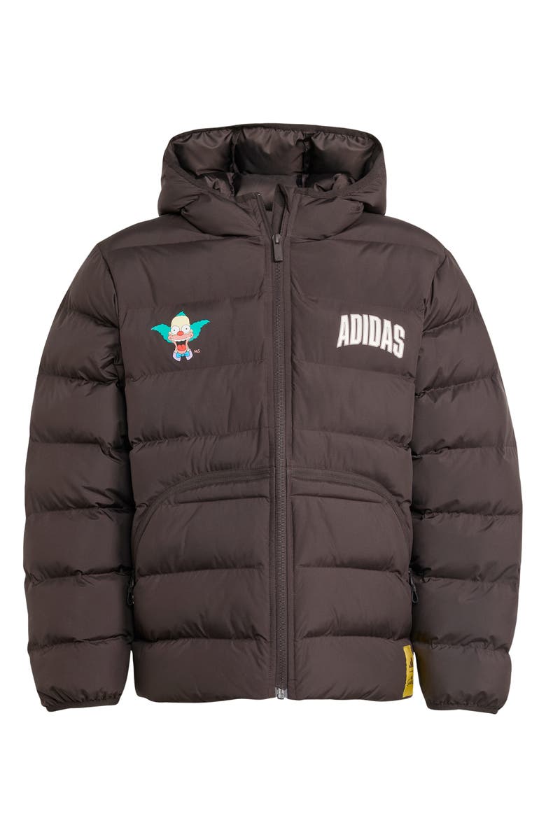 adidas Originals Kids' x The Simpsons Krusty the Clown Puffer Coat, Main, color, 