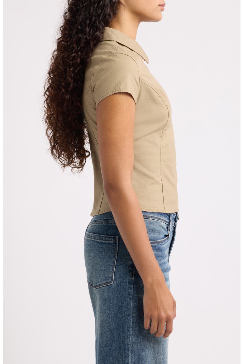 Blake Military Short Sleeve Top, Alternate, color, KHAKI