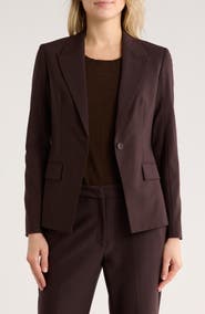 Theory Angled Stretch Wool Blazer