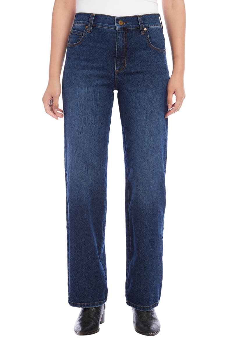 Karen Kane Wide Leg Jeans, Main, color, Denim