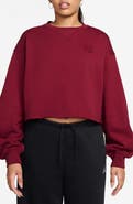 Jordan Oversize Fleece Crop Sweatshirt