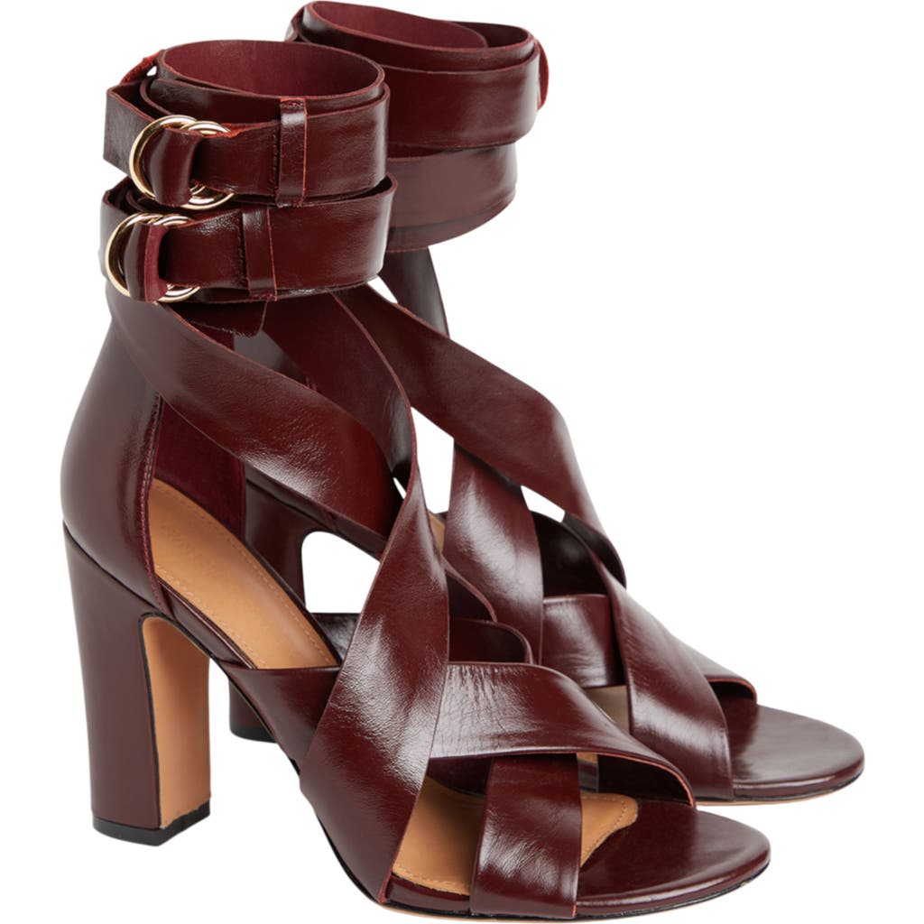 Cynthia Rowley Cece Wrap Heel In Burgundy