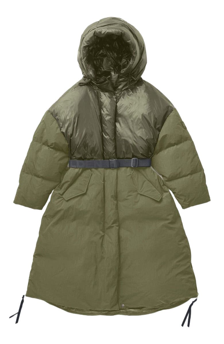 Holden Outerwear Long Down Puffer, Main, color, Green