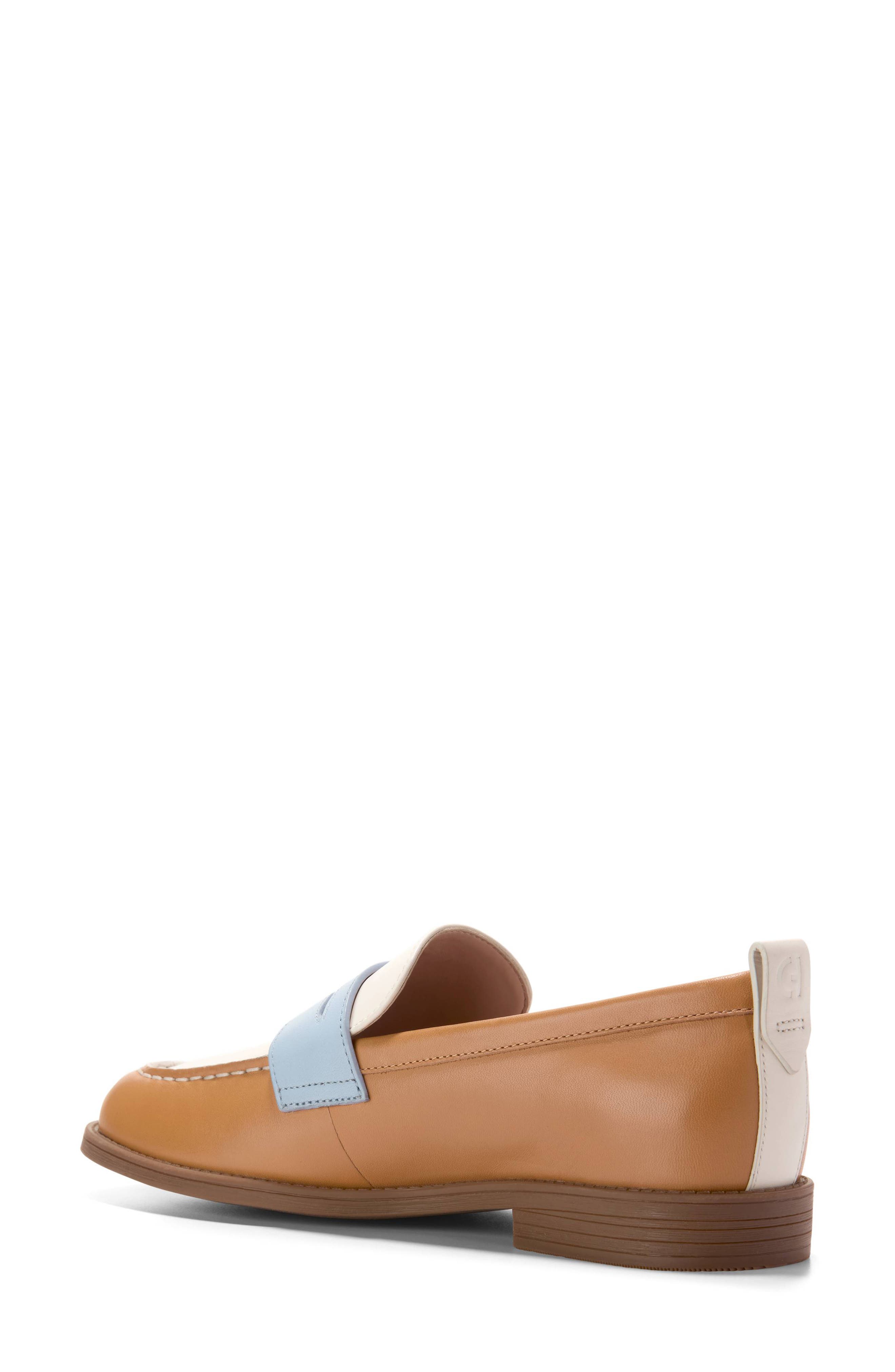 Cole Haan Stassi Penny Loafer, Alternate, color, Biscuit Ivory Sky Leather