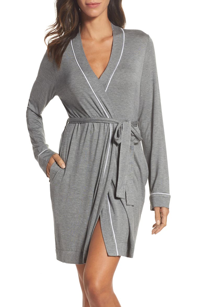 Aldridge Short Robe, Main, color, GREY HEATHER