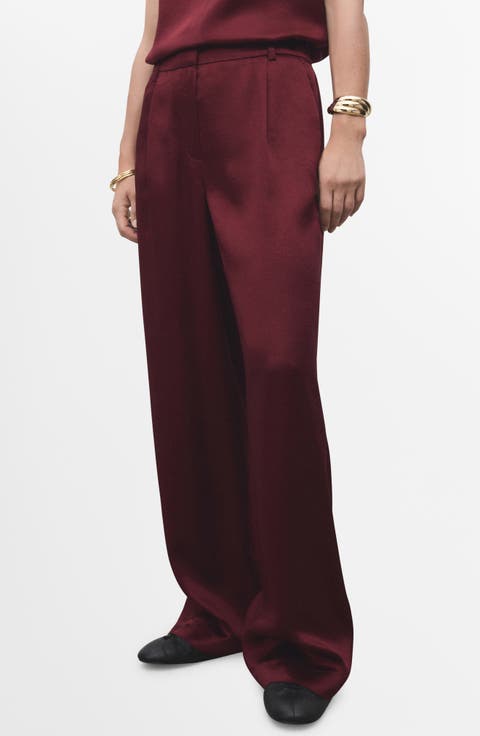 Wide Leg Satin Pants