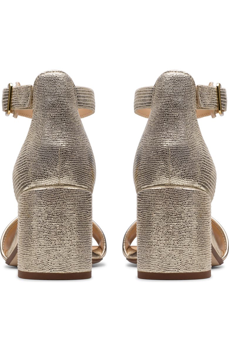 Clarks<sup>®</sup> Ezoria Mae Ankle Strap Sandal, Alternate, color, Champagne Interest