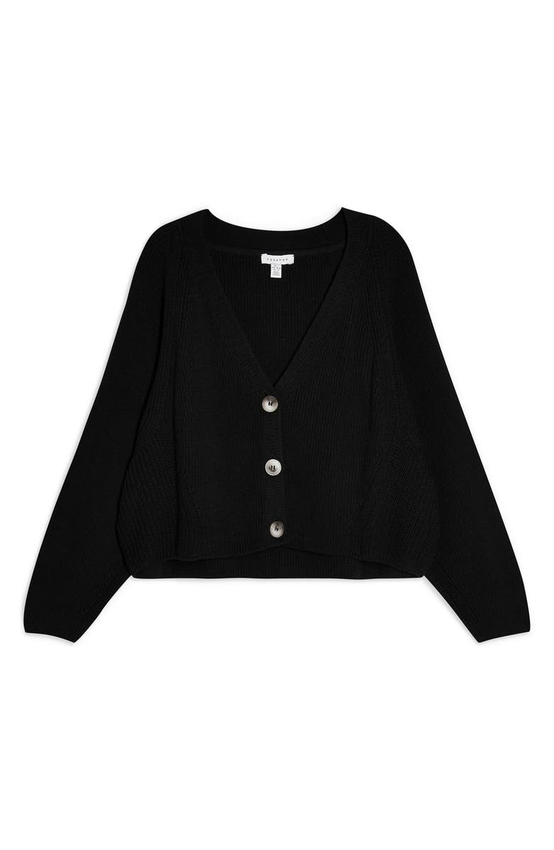 Topshop V-Neck Cropped Cardigan, Alternate, color,
