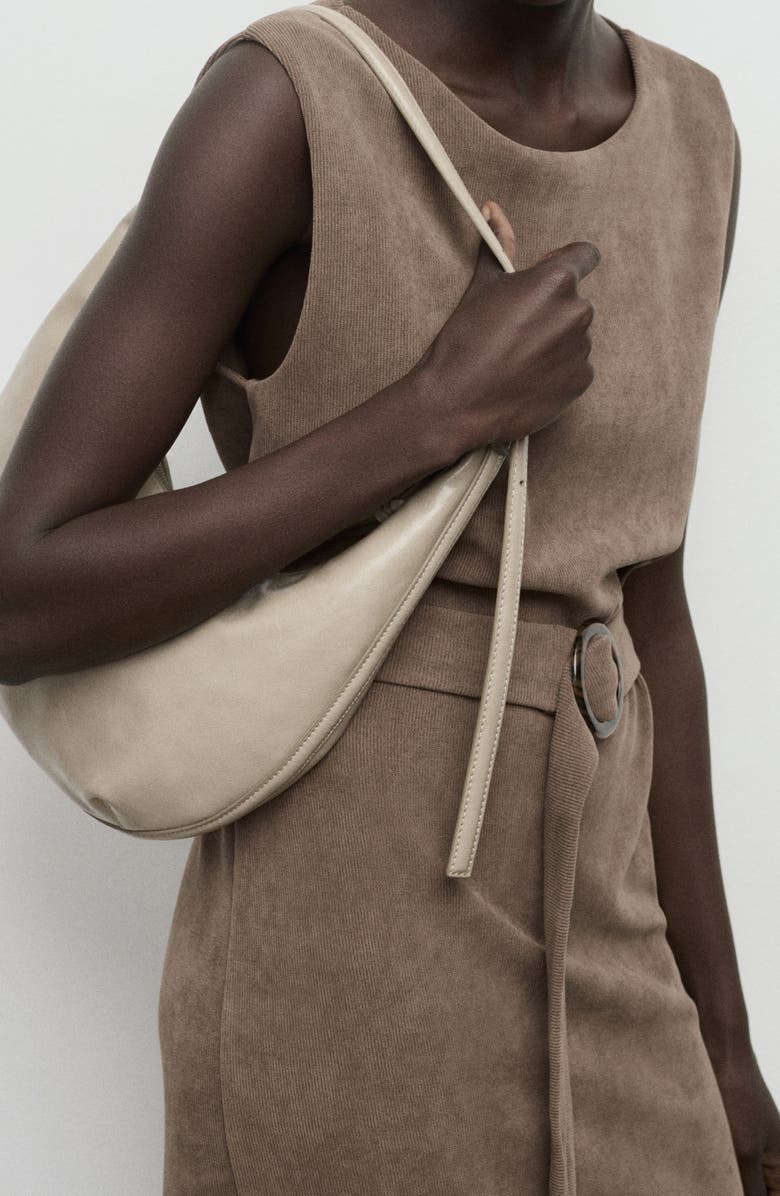 MANGO Belted Sleeveless Knit Dress, Alternate, color,