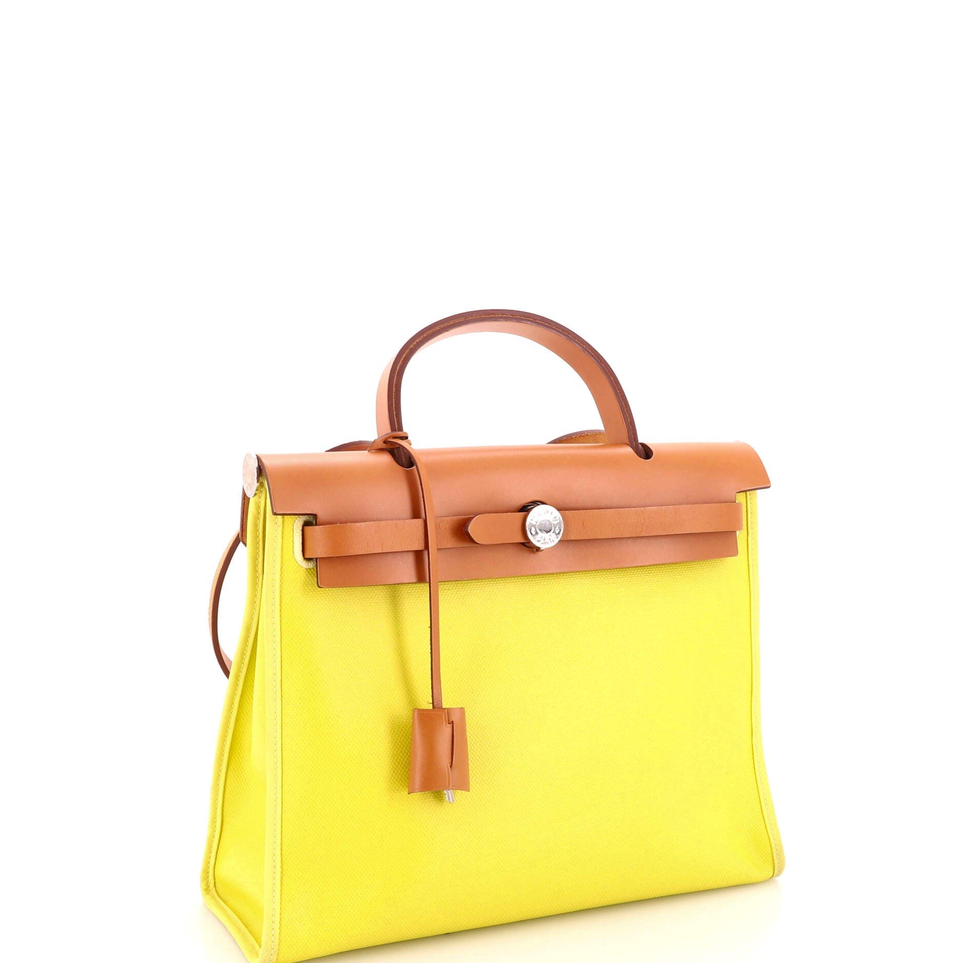 Herbag Zip Berline Vache Canvas and Leather 31, Alternate, color, Yellow