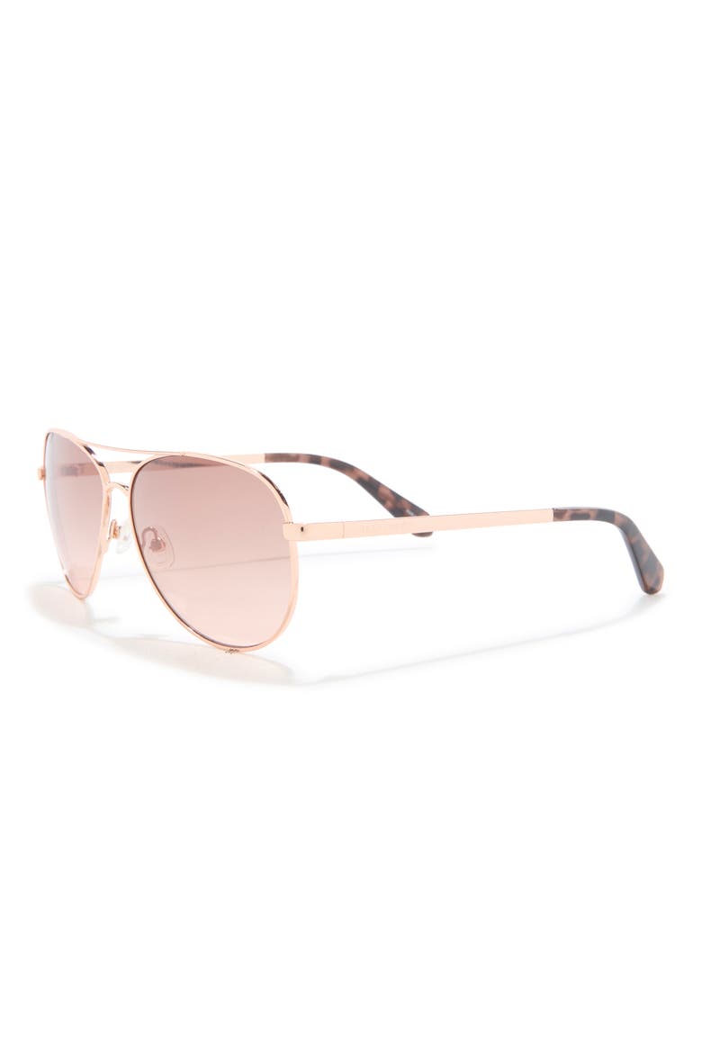 varese 52mm gradient pilot sunglasses, Alternate, color, ROSE GOLD