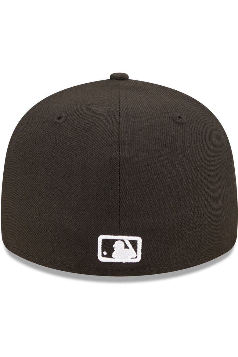 Men's New Era New York Yankees Black & White Low Profile 59FIFTY Fitted Hat, Alternate, color, Black