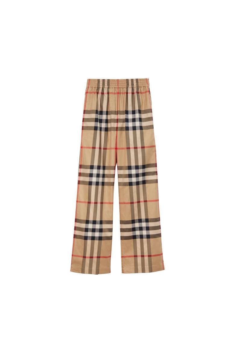 Check Cotton Trousers, Alternate, color, Archive beige