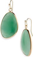 Cara Circle Stone Drop Earrings