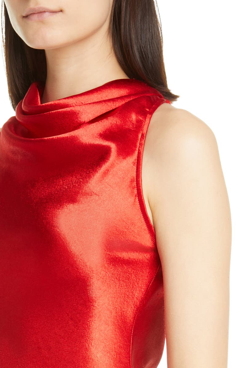 Sies Marjan Louma Drape Neck Liquid Satin Top, Alternate, color,