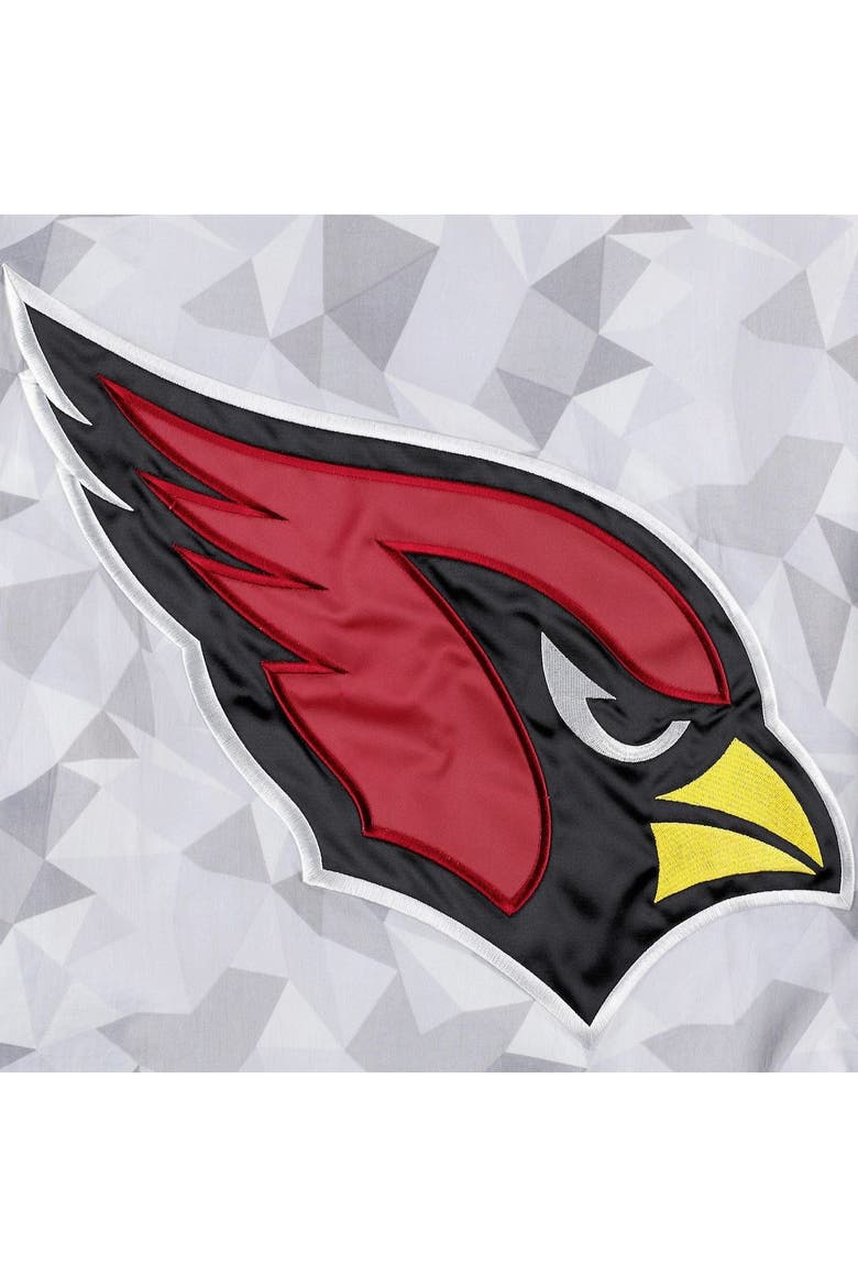 Men's Starter White/Cardinal Arizona Cardinals Thursday Night Gridiron Raglan Half-Zip Hooded Jacket, Alternate, color, White