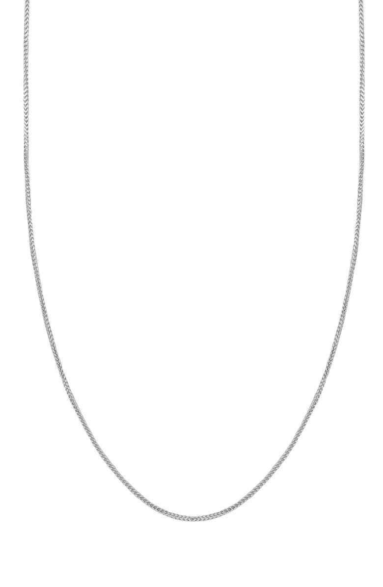 Bony Levy Wheat Chain Necklace, Main, color, 14K White Gold