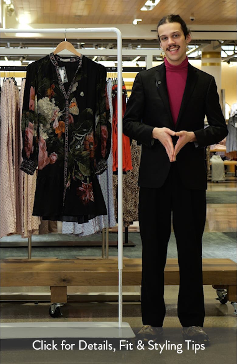 Antonette Floral Print Minidress, sales video thumbnail