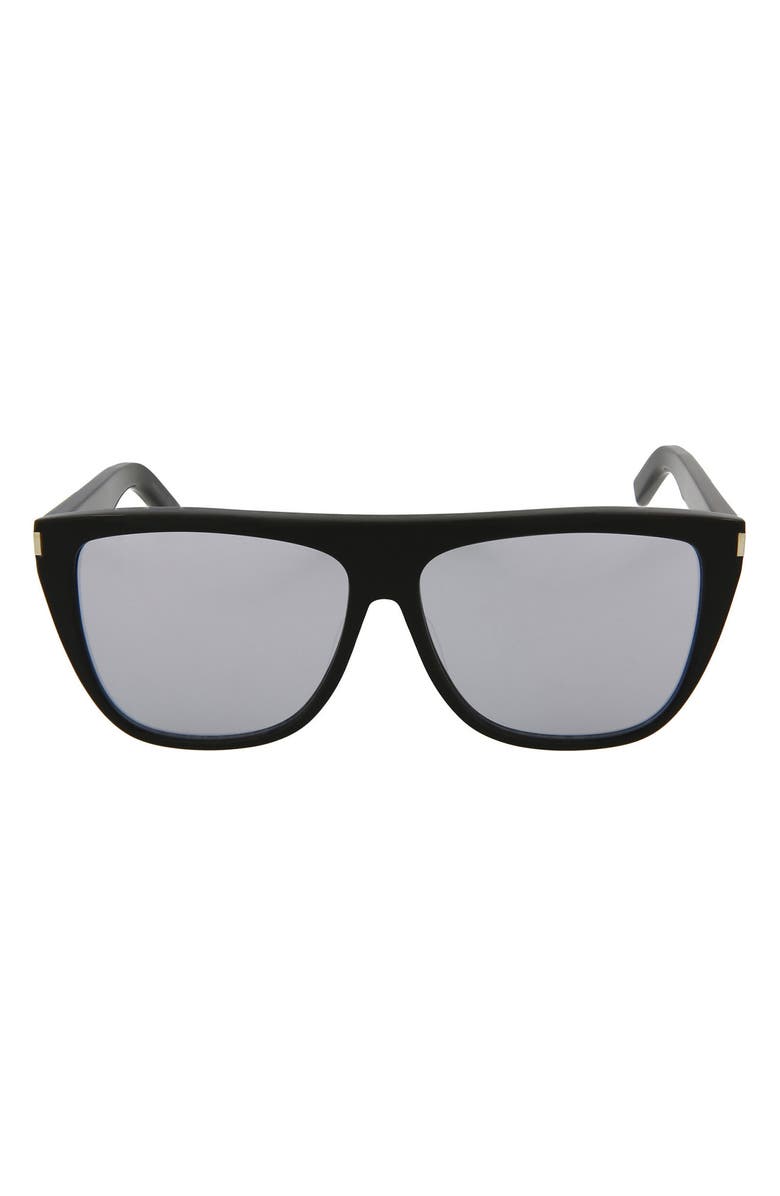 Saint Laurent 59mm Square/Rectangle Sunglasses, Main, color, 