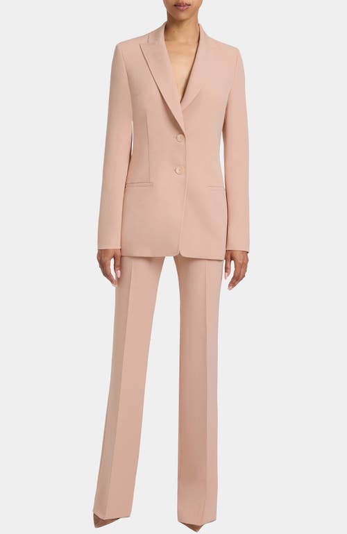 Santorelli Beth Soft Stretch Crepe Mid-rise Flared Pant In Pink