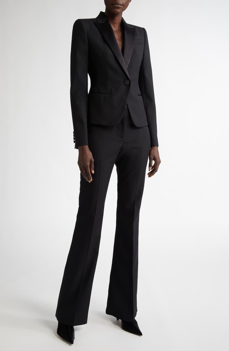 McQueen Bootcut Wool Gabardine Trousers, Alternate, color, 
