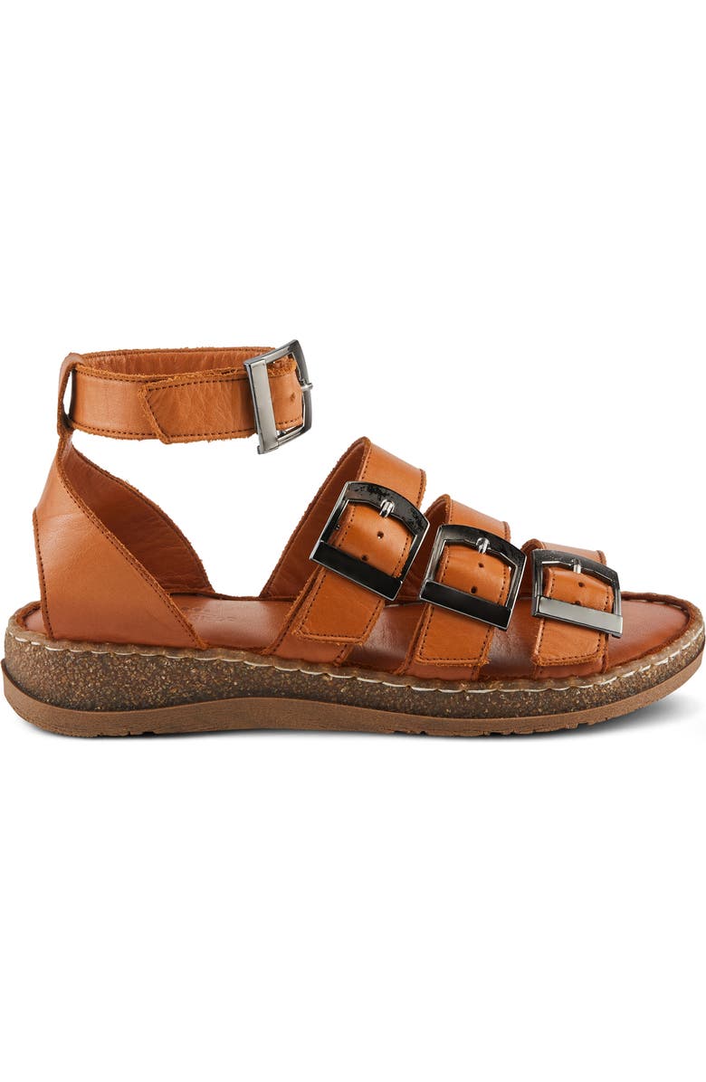 Spring Step Alexcia Ankle Strap Sandal, Alternate, color, Camel