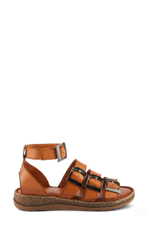 Spring Step Alexcia Ankle Strap Sandal In Camel