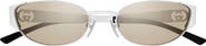 Gucci 55mm Polarized Gradient Oval Sunglasses