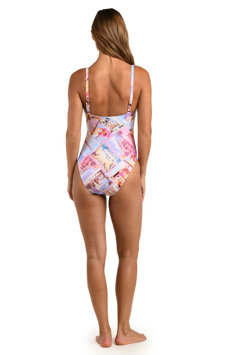 L'AGENCE Remi Print One-Piece Swimsuit, Alternate, color, 