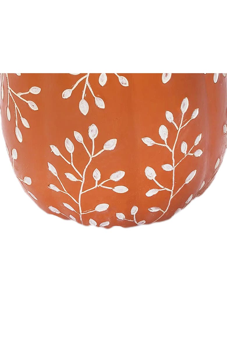 Orange Pumpkin Decorative Fall Figurine 4.53"  x 6.02", Alternate, color, Orange