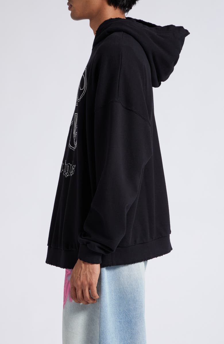Palm Angels Statement Monogram Embroidered Hoodie, Alternate, color, 