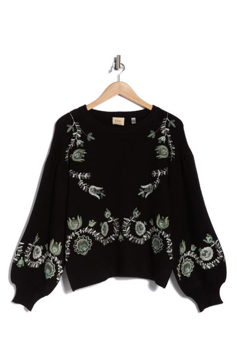 Floral Embrodiered Sweater