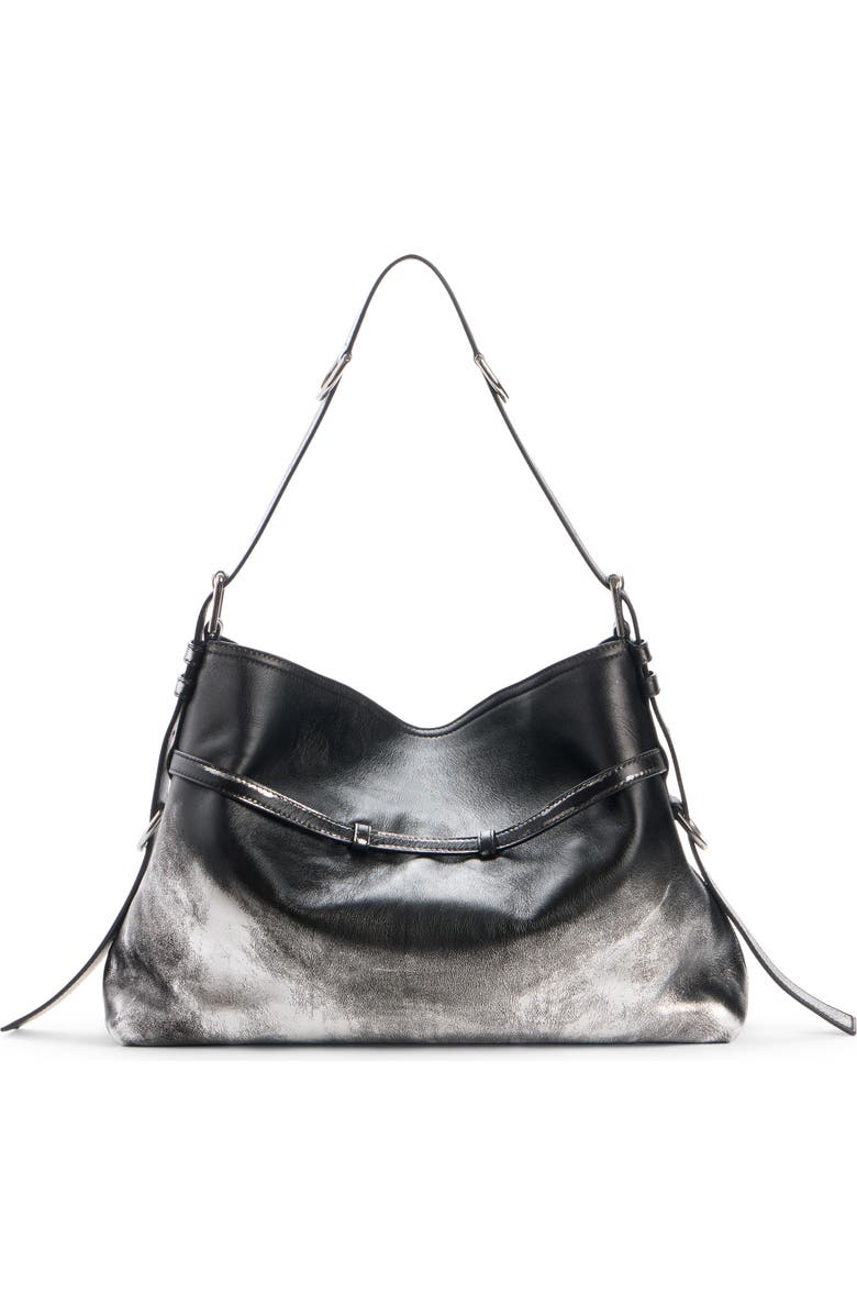 Givenchy Medium Voyou Dégradé Metallic Leather Shoulder Bag, Alternate, color, 001-Black
