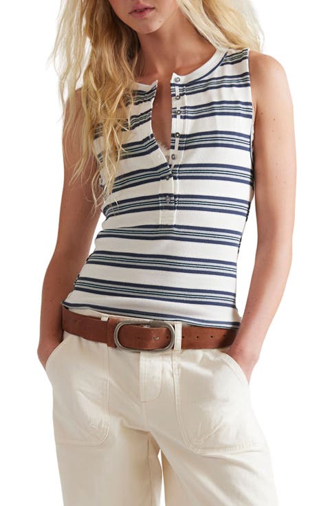 Jamie Stripe Henley Tank
