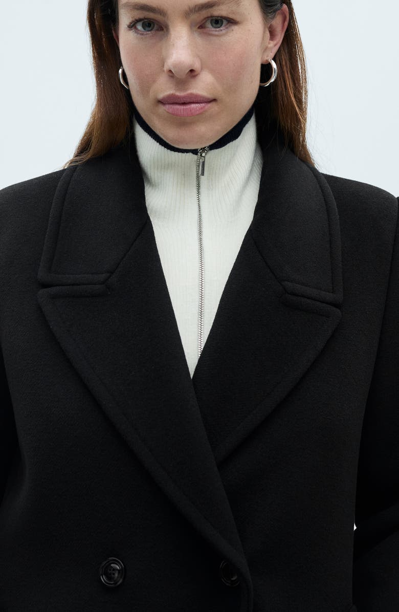 MANGO Lapels Double Breasted Coat, Alternate, color, 