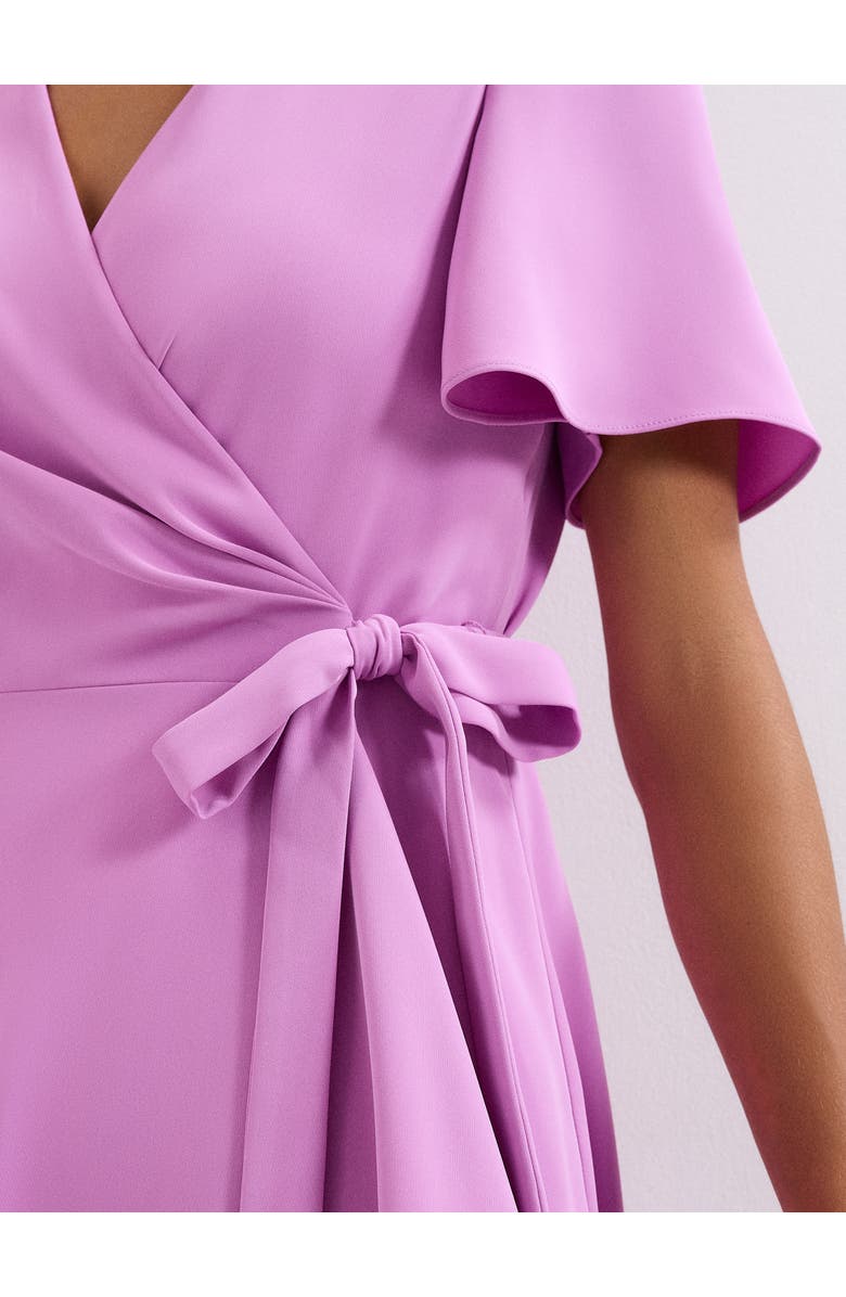 Phase Eight Julissa Short Sleeve Wrap Midi Dress, Alternate, color, Lilac