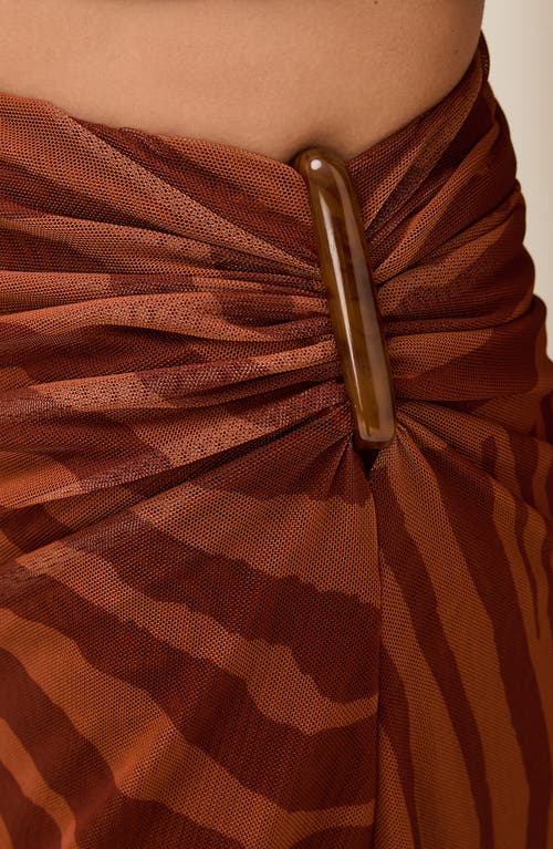 Vix Paula Hermanny Sundown Amira Cover-up Skirt In Brown