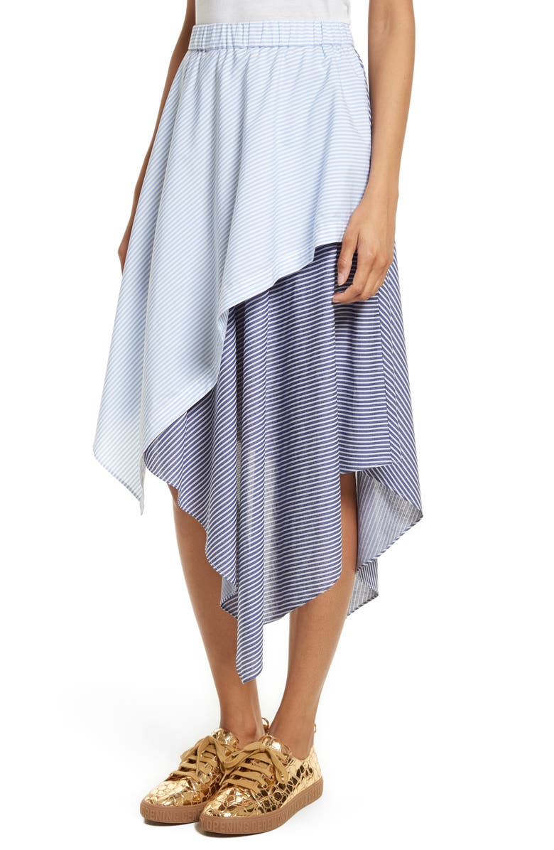 Opening Ceremony Cody Stripe Asymmetrical Skirt, Alternate, color,