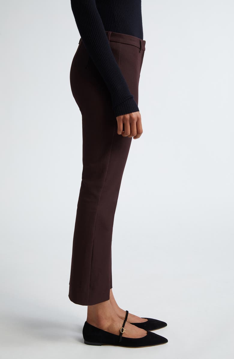 Max Mara Umanita Stretch Twill Ankle Pants, Alternate, color, Wine Coloured
