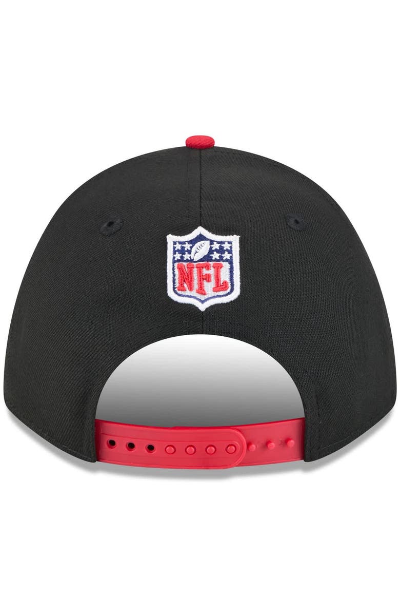 New Era Men's New Era Black/Red Atlanta Falcons 2025 NFL Draft 9FORTY A-Frame M-Crown Adjustable Hat, Alternate, color, 