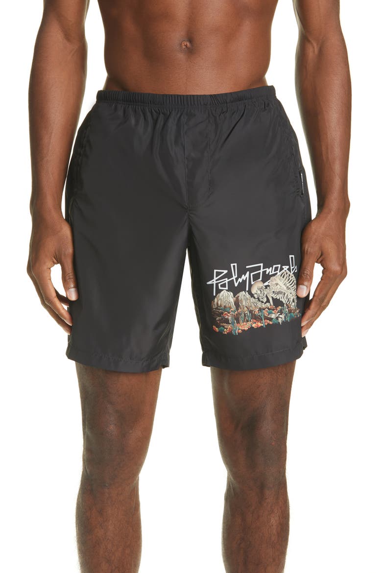 Desert Skull Swim Trunks, Main, color, BLACK MULTICOLOR
