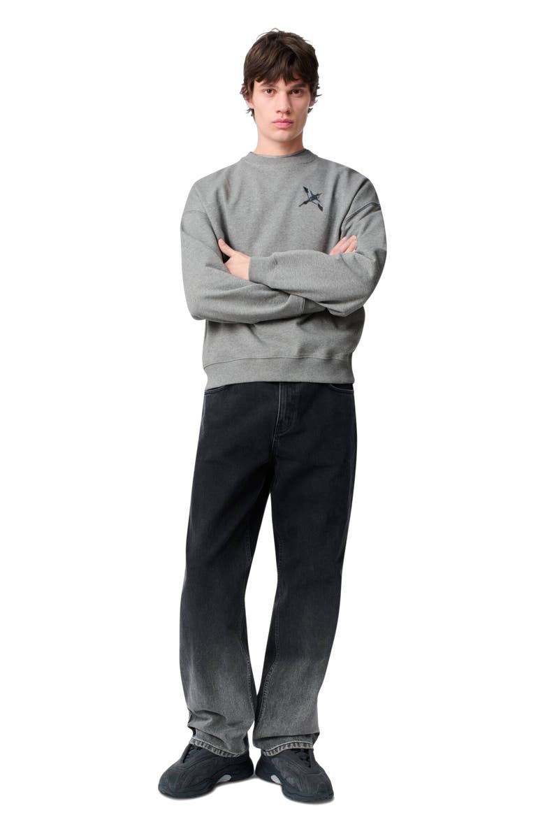 Axel Arigato Micro Bee Bird Sweatshirt, Alternate, color, Grey Melange