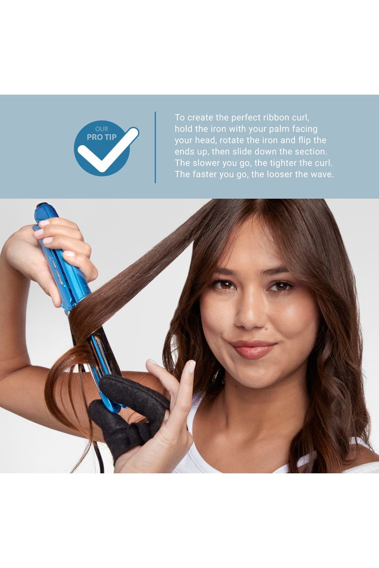 Nano Titanium 1" Ultra-Sleek Stainless Steel Styling Iron, Alternate, color, Blue