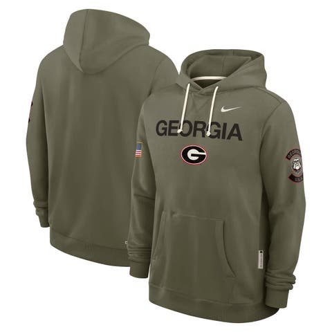 Men's Nike Olive Georgia Bulldogs 2025 Military Appreciation Dri-FIT Hoodie