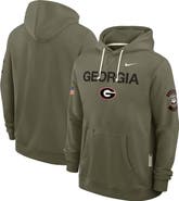 Nike Men's Nike Olive Georgia Bulldogs 2025 Military Appreciation Dri-FIT Hoodie