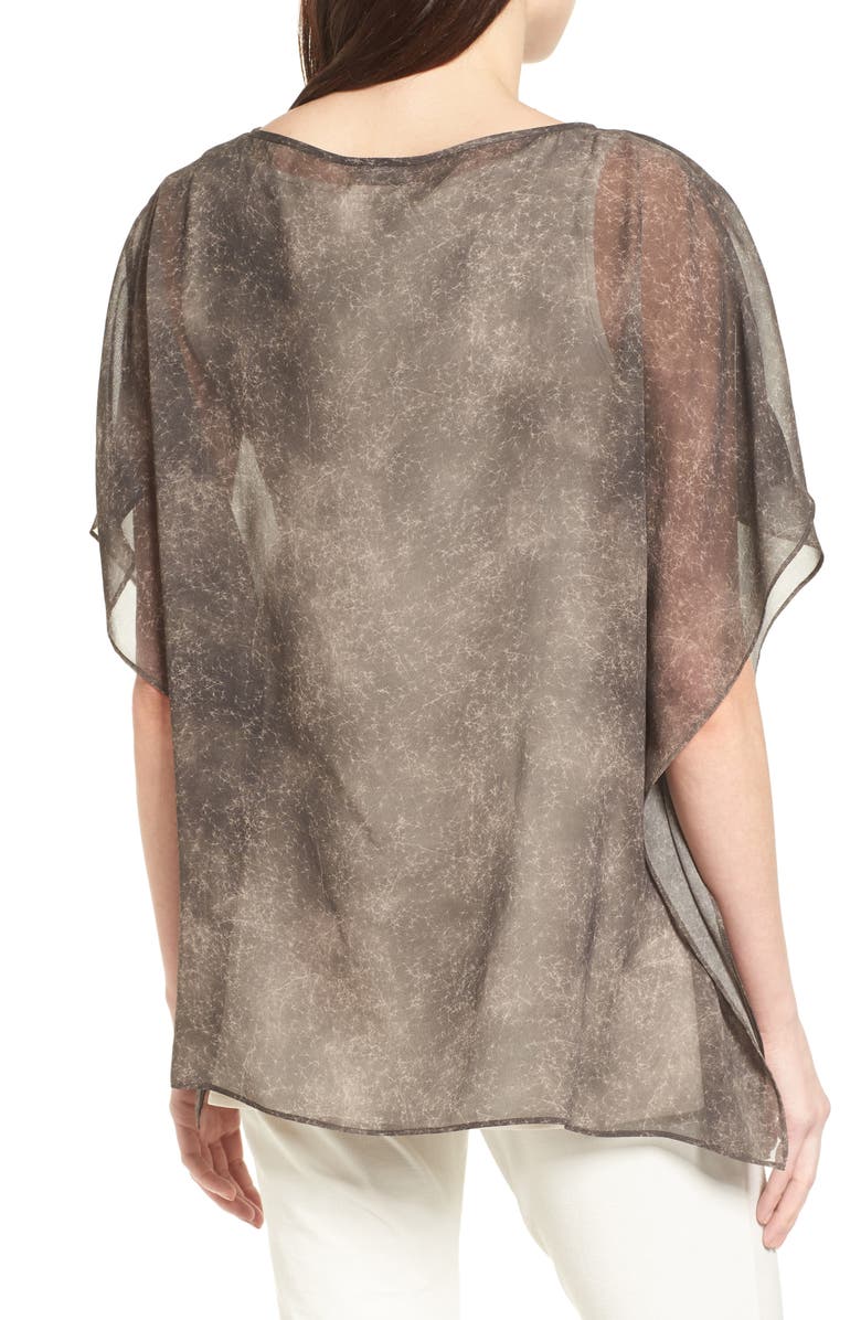Eileen Fisher Print Silk Top, Alternate, color, 