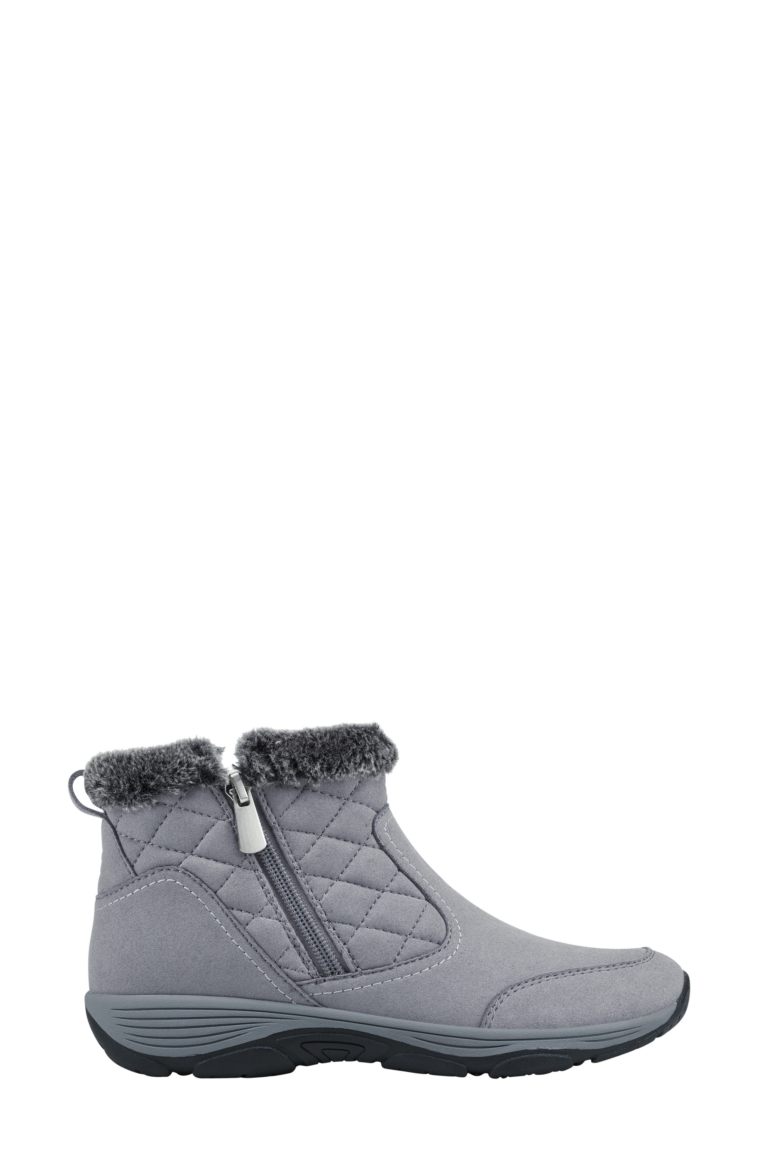 Easy Spirit Vance Water Repellent Faux Fur Trimmed Boot, Alternate, color, Grey