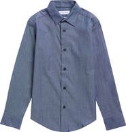 Calvin Klein Kids' Stretch Chambray Twill Shirt