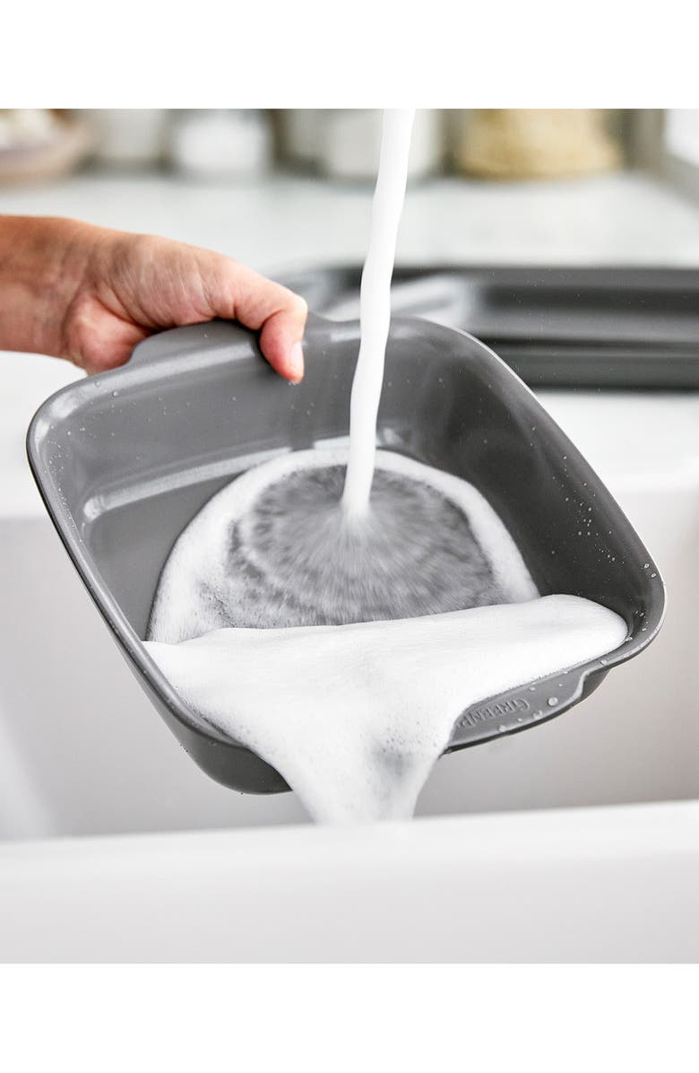 GreenPan Premiere Ovenware Nonstick Ceramic 8-Inch Square Baker, Alternate, color, Grey Tones